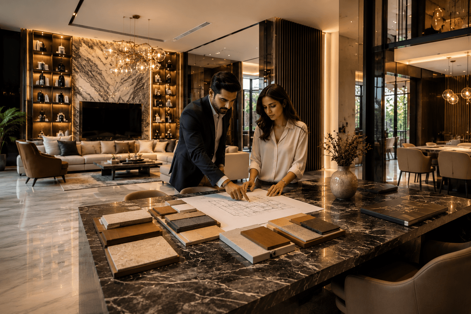 Modern interior design showcase